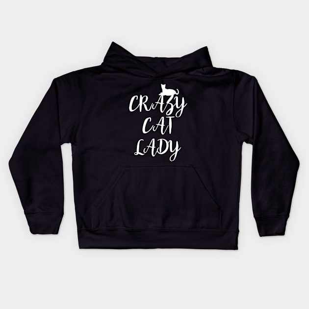 CRAZY CAT LADY Kids Hoodie by redhornet